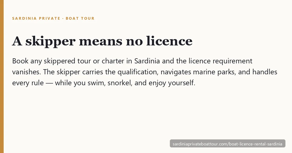 Boat licence and rental rules in Sardinia explained